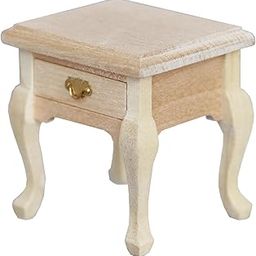 LOOM TREE® 1/12 Dollhouse Simulation Wooden Bedroom Bedside Table for Girls Gifts | Dollhouse Miniatures | Furniture & Room Items-5
