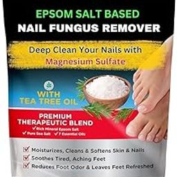 Fast-Acting Epsom Salt Nain Cleaner and Nail Fungus Remover. Guaranteed Relief for Nail Pain, Swelling & Soreness Luxury foot Salt for Women and Men, 100% Pure Magnesium Sulphate based-image-93