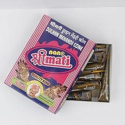 Shrimati Nano Mehandi Cone Box – 13pc Fine-Tip Cones | Pure Herbal Henna for Intricate, Dark & Long-Lasting Designs-image-42