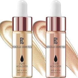 Ronzille illuminator liquid highlighter for face makeup 30 ml each (Pack of 2) (Gold Bronze)-image-10