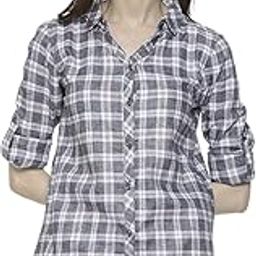 Women's Cotton Checke Regular Fit Shirt-picture-31