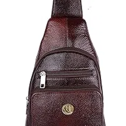 hileder 100% Pure Genuine Leather 12 inches Sling Cross Body Outdoor Travel Passport Chest Bag for Men and Women-picture-26