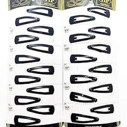 HP HIGH PROFILE Extra Small Metal Tic Tac Hair Clips for Women, Children and Girls - 24 Pcs (pack of 2) - Black Glossy and Matte-image-48
