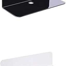 2X Damage-Free Acrylic Floating Wall Rack Stick-On for Smart Speaker Cams-image-73