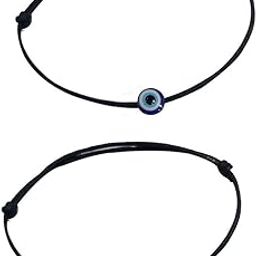 Turkish Evil Eye Bead Handmade Thread Anklet/Nazariya For Unisex Adult (Set Of 2)-31