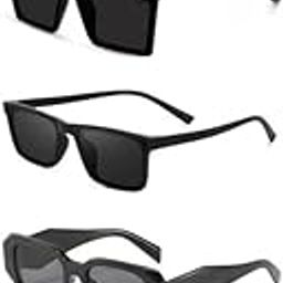 Unisex combo offer pack of 5 shades Unisex Fashion Sunglasses Set, 5 Pairs, Metal Frame, Black and Silver - Combo5-940-image-92