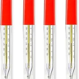 Oval Thermometer for Professional,Adults and Kids Clinical Glass Thermometer for Fever -Classic Non Digital for Adults and personal use pack of 4-25