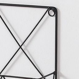 LICHTS Metal Newspaper Storage Rack Hanging Organizer for Home Office Black-picture-21