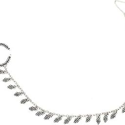 oxidised press Nath with Attached chain for girls and women NP46 small-picture-47