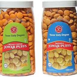 360 Jowar Puffs Slow Roasted Palm Oil Free Combo | Masala and Creamy Cheese | Big Jar Combo | Healthy Snacking | Nutritious | Plant Based Snacking-image-56