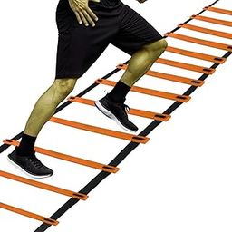 Serveuttam Agility Ladder 4 Meter Speed Training Ladder with 10 Adjustable Rungs, for Soccer, Football, Sports Training - Includes Heavy Duty Carry Bag Speed Ladder (Orange, 4 m)-picture-13