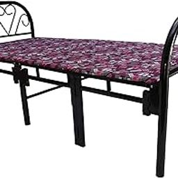 Sahni Foldable Furniture Single Carbon Steel Folding Bed Without Storage - (Multicolor)-image-9