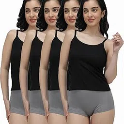 amul comfy Women's Cotton Plain/Solid Short Slips- Pack of 4 (Comfy-Short-Slips)-picture-39