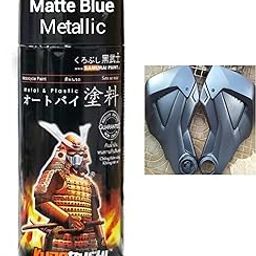 Samurai Kurobushi Spray Paint 1K Metallic Colour #Y9494*- MATT BLACK GREY/MATTE BLUE (D-I-Y) 400ml, Metallic Matte finish-image-38