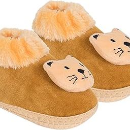 6 To 12 Months Baby Boys & Girls Velvet Slip On Cat Face Baby Booties-image-77