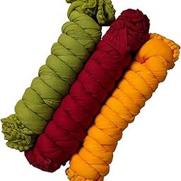 Solid Pure Cotton 3 Pcs Combo Dupatta/Chunni/Scarf For Women's & Girls/Elegant & Bright Colors-Lightweight@Length_2.20 Meters-picture-19
