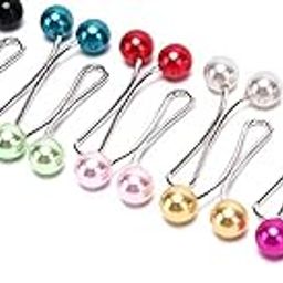 12X Brooch Pins Hijab Scarf Pearl Safety Pin Sweater Shawl Clips Multicolor Brooch | Multi-image-44