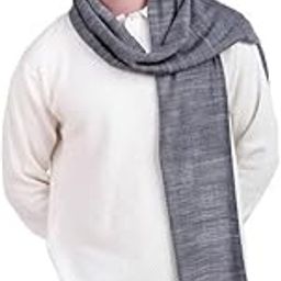 stole/scarf for boys/mens Colour- Grey soft viscose cotton blend ethnic pattern solid scarves pack of 1 ST-32-3