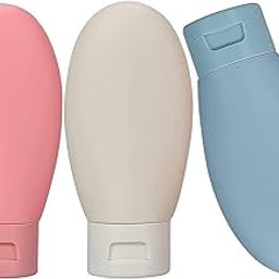 MAYCREATE® 3pcs Travel Bottles for Toiletries, 60ML Refillable Plastic Containers with Lid Small Leak Proof Empty Squeeze Bottles Kit for Toiletries, Cream, Gel, Shampoo, Lotion Dispenser-image-6