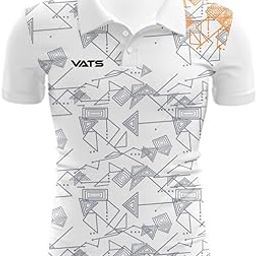 VATS Men's Athletic Polo T-Shirt – Quick-Dry, Addknit Fabric, Gym & Sportswear – Soft, Breathable Fit for Running, Badminton & Casual Wear-image-21