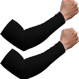 Arm Sleeves for Men & Women UV Protection Hand Sleeves With Thumb for Boys & Girls Sun Protection Sleeves for Men Arm Sleeves for Women for Running, Hand Cover for Bike Riding Nylon Pack of 2-22
