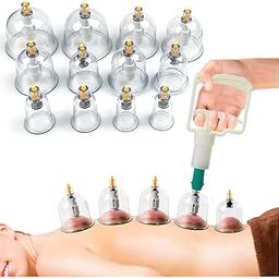 Olafur® HIJAMA Cupping Kit 12 Pcs Vacuum Air Suction Cups With Pump Handle, Vacuum Cupping Set For Pain Health Care Vacuum Cupping Portable Body Relaxation Massage Therapy Kit Cupping Cups-image-71