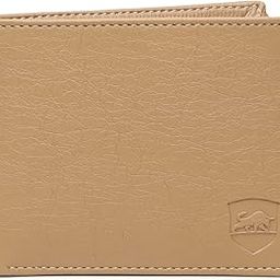Beige Pu Leather Wallet for Men I 2 Card Slots I 2 Currency & 2 Secret Compartments I 1 Zipper Coin Pocket & 6 ID Card Slots-picture-53