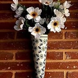 Shopping shots Conical Ceramic Wall Planters | Beautiful Hand-Painted Ceramic Cones| Wall Decor | Cute Ceramics | Trendy Wall Cone Planters. Set of 1-image-40