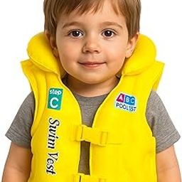 Roughhouse Kids Inflatable Swimming Vest – Triple Air Safety, Comfy Fit & Secure Buckles | Swim Trainer Jacket with Headrest for Toddlers & Young Kids | Perfect for Pool & Beach Fun!-17