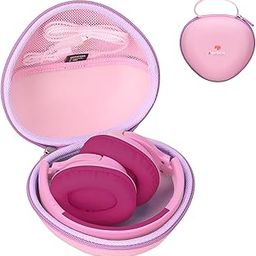 Aproca Pink Hard Storage Protective Case, for Clever BTH18 Kids Bluetooth Headphones and Accessories-image-44
