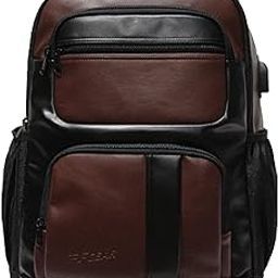 F Gear Mantra V2 28L Office Laptop Backpack with raincover, USB Charging Port, Fits 17" Laptop Artificial Leather Water resistant lightweight Gifts for Men Women Boys Adults, College/Over Nighter-66