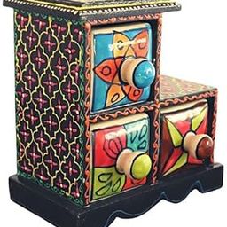 ^Kumudshree^ Handpainted Wooden Utility Box for utiising Space-4