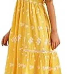 Women Casual Ankle Length Cotton Embroidered Tiered Dress-image-35