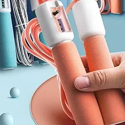 wolpin Polyvinyl Chlorine Skipping Rope For Men & Women Weight Loss With Counter, 2.8M Adjustable Tangle Free Jump Rope, Fitness Exercise, Sports Workout Trainer Rope Children/Kids/Girls-picture-46