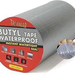 Citaaz Polymer Butyl Rubber Stop Leak Instantly Leakage Repair Waterproof Tape For Pipe Leakage Roof Water Tape Leakage Aluminium Foil Tape Waterproof Adhesive Tape Sealing Tape 8 inch x 16 feet-image-39