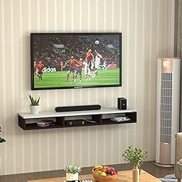 Anikaa Adam Engineered Wood Wall Mount TV Unit/TV Stand/Wall Set Top Box Stand/TV Cabinet/TV Entertainment Unit (Wenge/White)(Upto 75 Inch)(D.I.Y)-picture-31