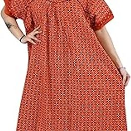 Women Nighty Gown Pure Cotton Plus Size Maxi Summer Jumbo 2XL to 10XL-image-97