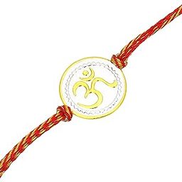 999 pure silver coin 2 grams OM rakhi for boys/mens/kids-image-58