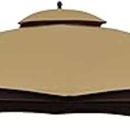 ABCCANOPY Gazebo Replacement Canopy Top for Lowe's Allen Roth #GF-12S004B-1, Beige-image-62