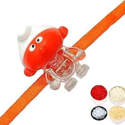 Cartoon Smurf LED Light Kids Rakhi for Boy Brother Bhai Bhaiya Raksha Bandhan with Tikka-image-54