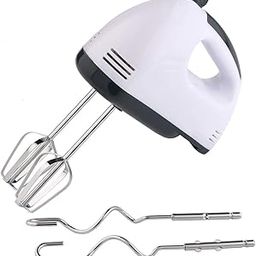 DEBIRE Hand Mixer Whisker 260Watt Super Electric 7 Speed Hand Held Cake/Egg Easy Mix with 4 Stainless Steel Attachments, Multicolored (White/Black)-image-41