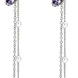 Drop Korean Earrings For Women Bead Earrings Rhinstone Added Purple Color Butterfly Design Earrings For Girls Women Jewellery Accoccesories-image-17