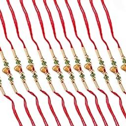 ghungroo thread rakhi combo for brother | rakhi for brother and bhabhi | rakhi set of 12 | rakhi (Pack of 12)-picture-32