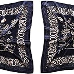 Women Satin Scarf 35"x35" Silk Feel Head Scarf for Women & Girls, Lightweight Square Scarf, Stylish Hair Wrap, Soft Pillow Cover, Elegant Jacquard Print, Gift for Ladies-image-73