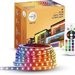wipro 10 Meters RGB Led Strip Light|60 LEDs/Mtr|24 Keys Ir Remote Controlled RGB Color Changing Light | Ip65-Waterproof | Plug & Play Rope Light for Outdoor & Indoor Decoration | Pack of 1,Multicolor-0
