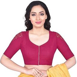 Women's Cotton Embroidered Half Sleeve Blouse-image-55