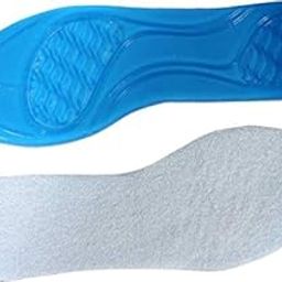 SWEETSAGA Silicone Shoe Gel Pad Insole for Men Women Pain Relief Foot Ankle Support & Arch Care Shoes Pad - 1 Blue Pair (25-Centimeter, Flexiable Cuttable Adjusted Size - 5,6,7,8)-image-0