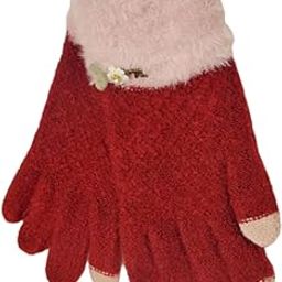 warm Woolen Winter gloves with Touchscreen fingers for girls and women-image-92