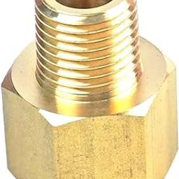 1/4" BSPT Male x 3/8" NPT Female Brass Pipe Fitting Connector Adapter For Pressure Gauge Air Gas Fuel Water Pressure 229 PSI-image-40