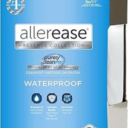 AllerEase Waterproof Allergy Protection Zippered Mattress Protector, King-image-49